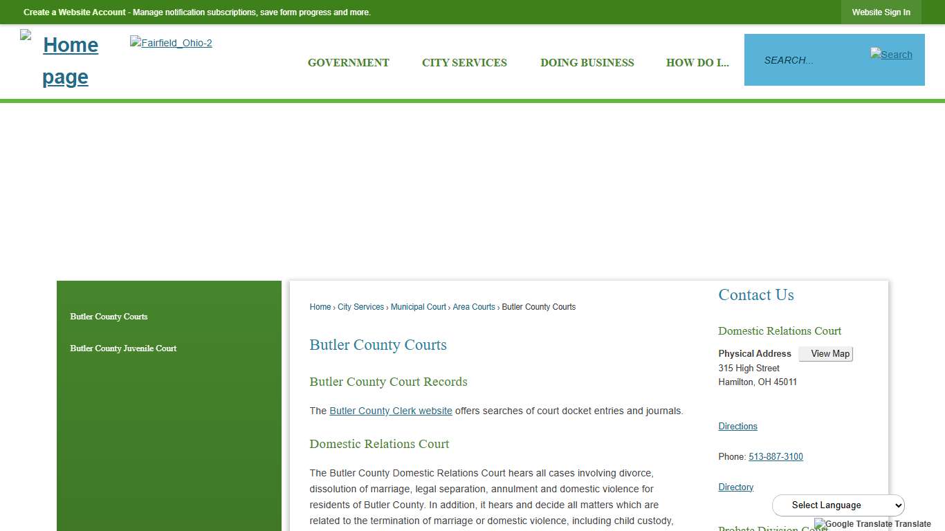 Butler County Courts | Fairfield, OH